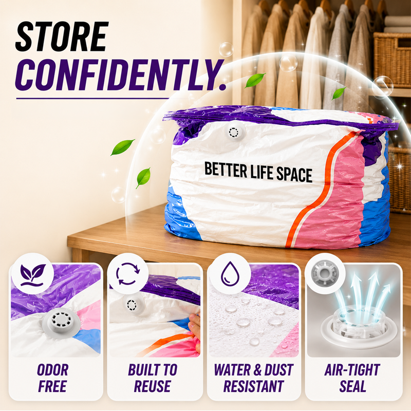 RECLAIM UP TO 80% OF YOUR CLOSET SPACE IN MINUTES