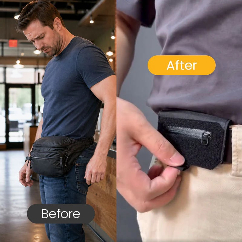 Rtawo™ Slim Belt Wallet —“Waist Shield” Tactical Waist Pack with Quick Access Wallet 🛡️💳