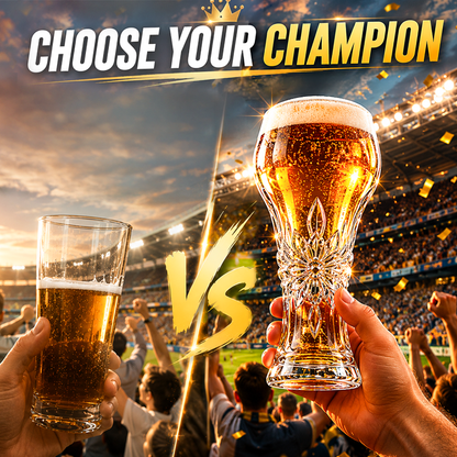 🥳2026 HOT SALE🥳💞50K+ SOLD!🏆🍺 50% OFF! Large Capacity Ornate Beer Glass – Trophy‑embossed, 500ml crystal clear. Perfect for World Cup nights. Hold like a champion! ⚽✨