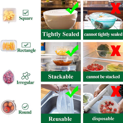 Silicone Stretch Lids Reuseable Microwave Safe Flexible Covers (offer)