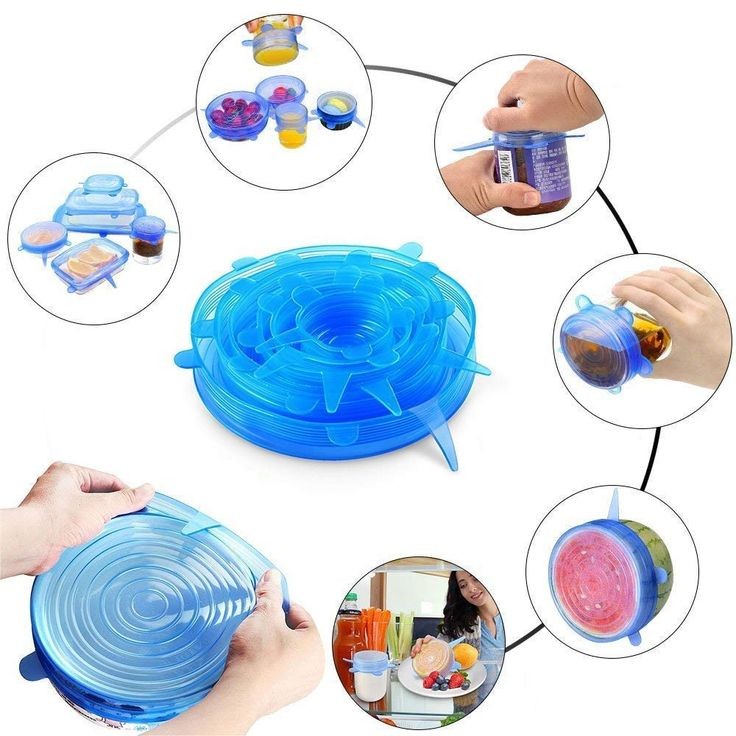 Silicone Stretch Lids Reuseable Microwave Safe Flexible Covers (offer)