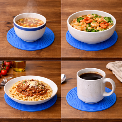 2-in-1  Silicone Mesh Bag & Heat-Resistant Trivet Mat for Hot Bowls (Offer)