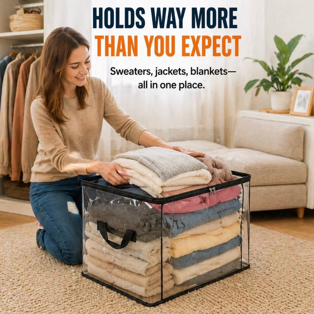 Rtawo™ Clear Storage Bag – Dust-Proof Organizer for Toys, Clothes & More🧸📚👕🧦