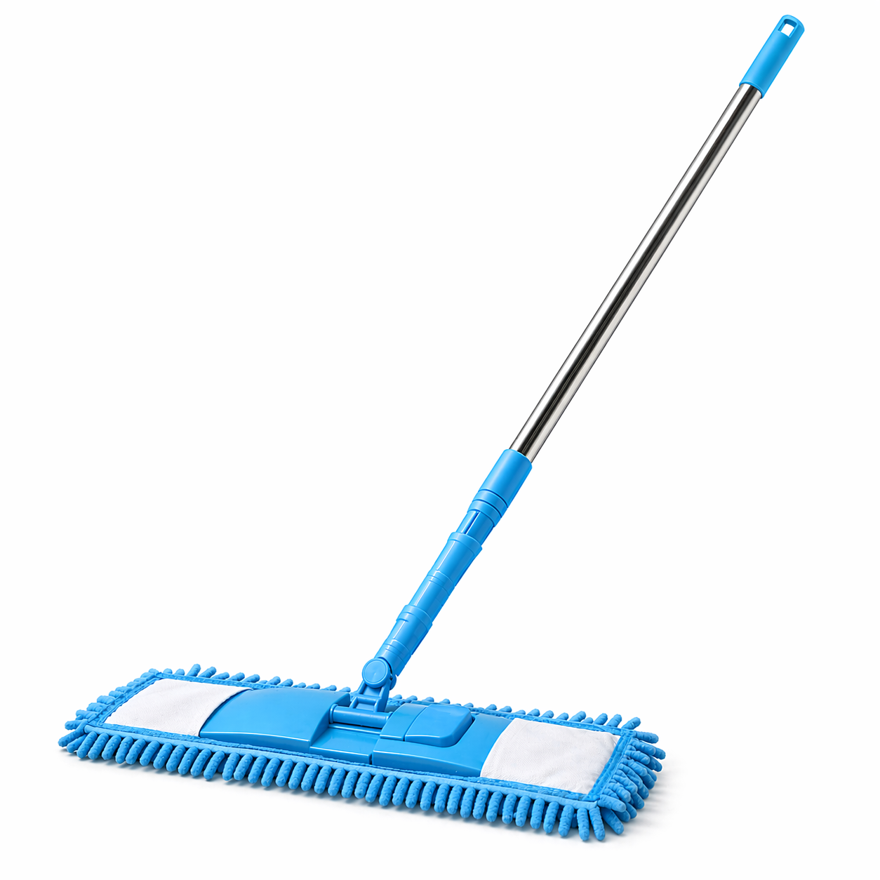 Detachable Coral Fleece Flat Mop with Stainless Steel Handle