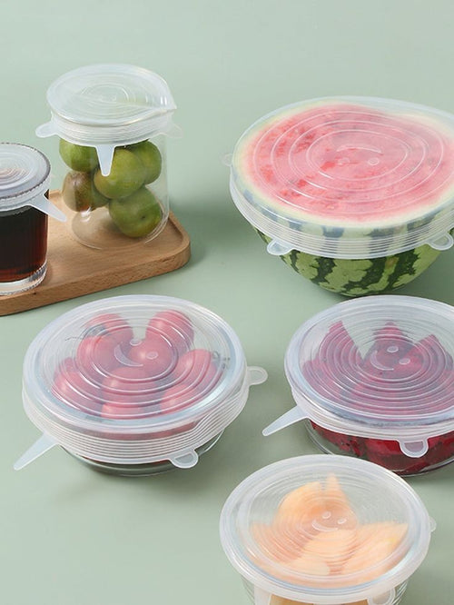 Silicone Stretch Lids Reuseable Microwave Safe Flexible Covers (offer)